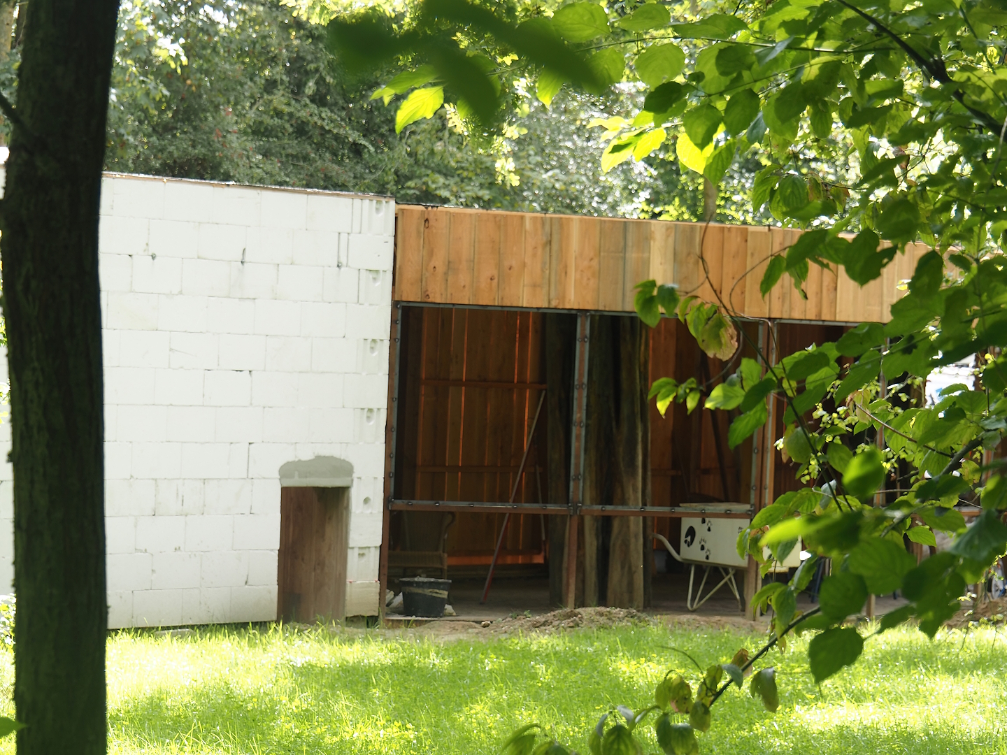 New Mountain bongo and Kirk's dik-dik stable under construction, 2024-08-21