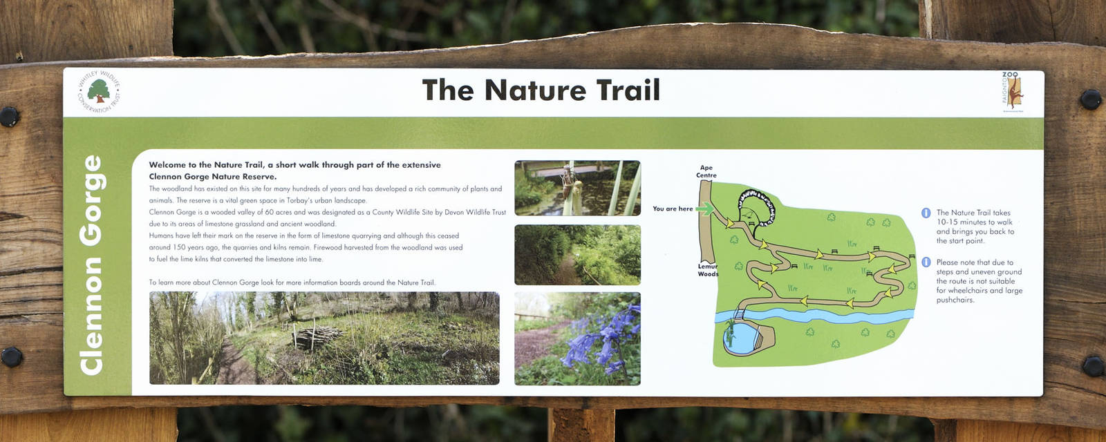 New Nature Trail sign board