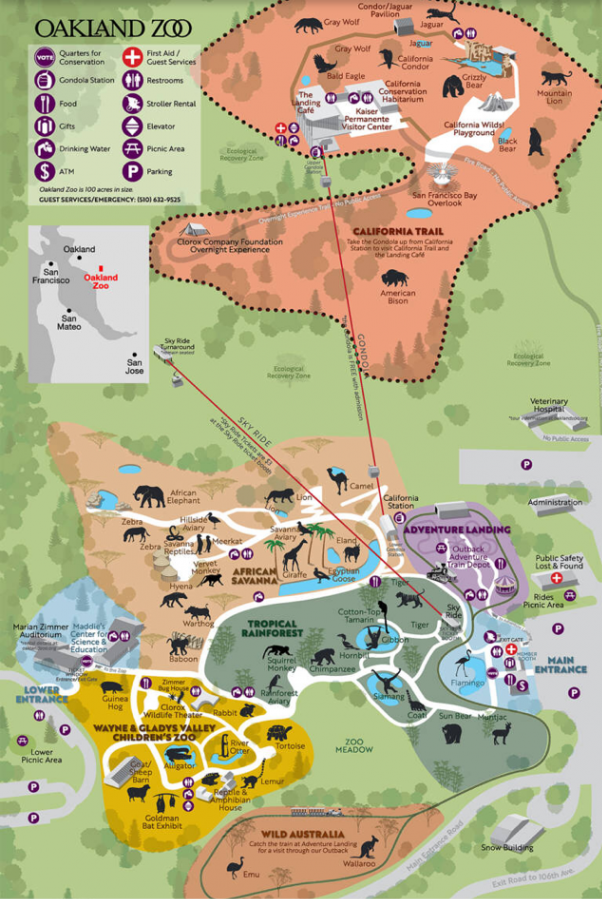 New Oakland zoo map