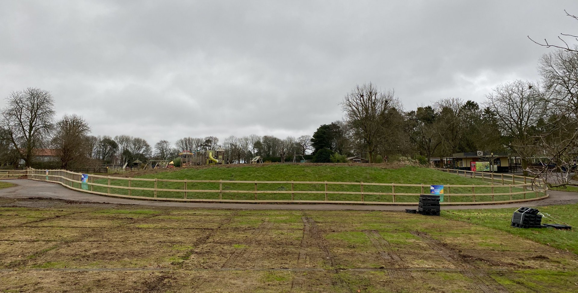 New outdoor picnic area (former sealion enclosure) WIP, ZSL Whipsnade