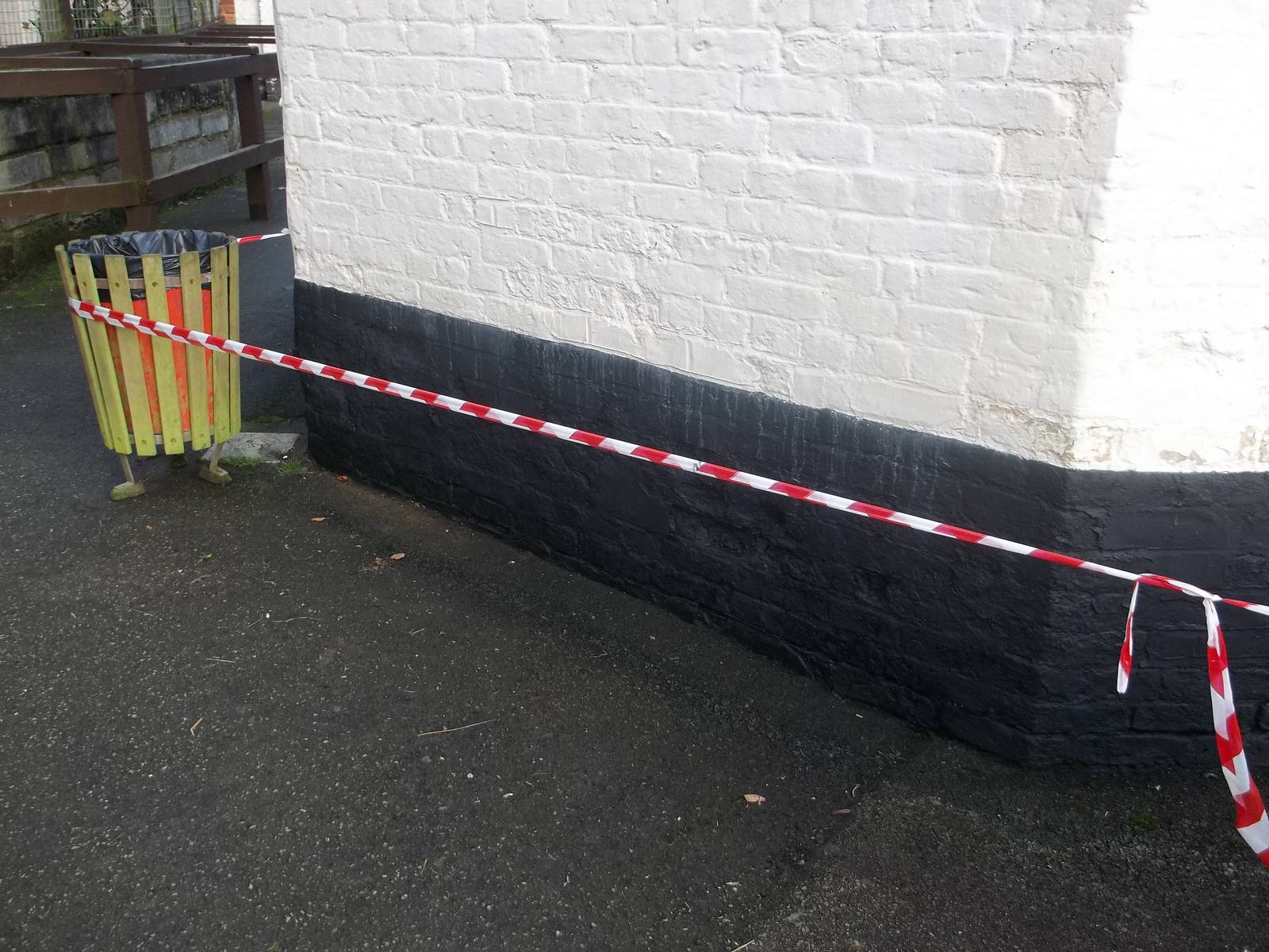 New paintwork on the dovecote, 31st October 2014