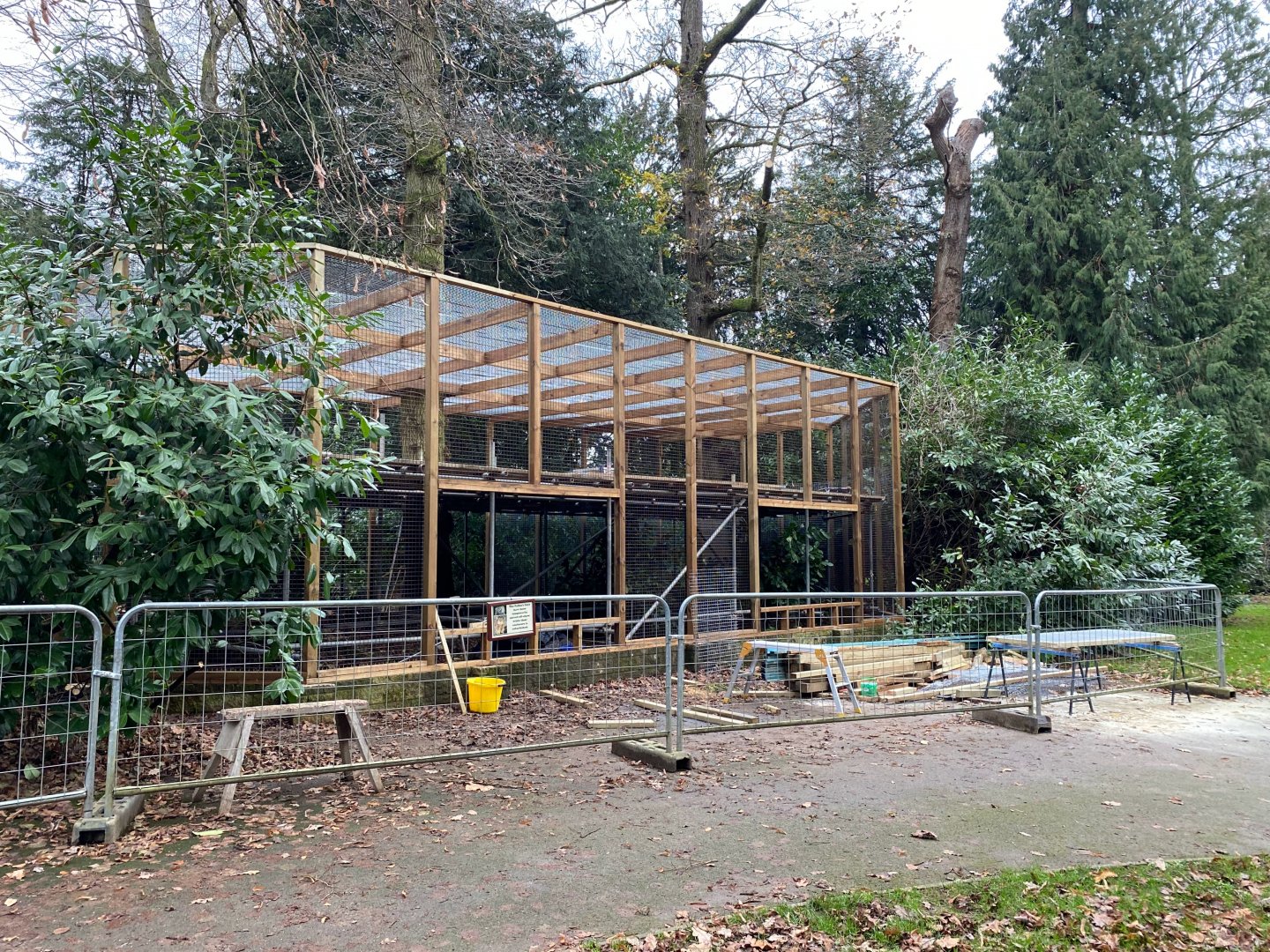 New Pallas's cat enclosure under construction, CWP