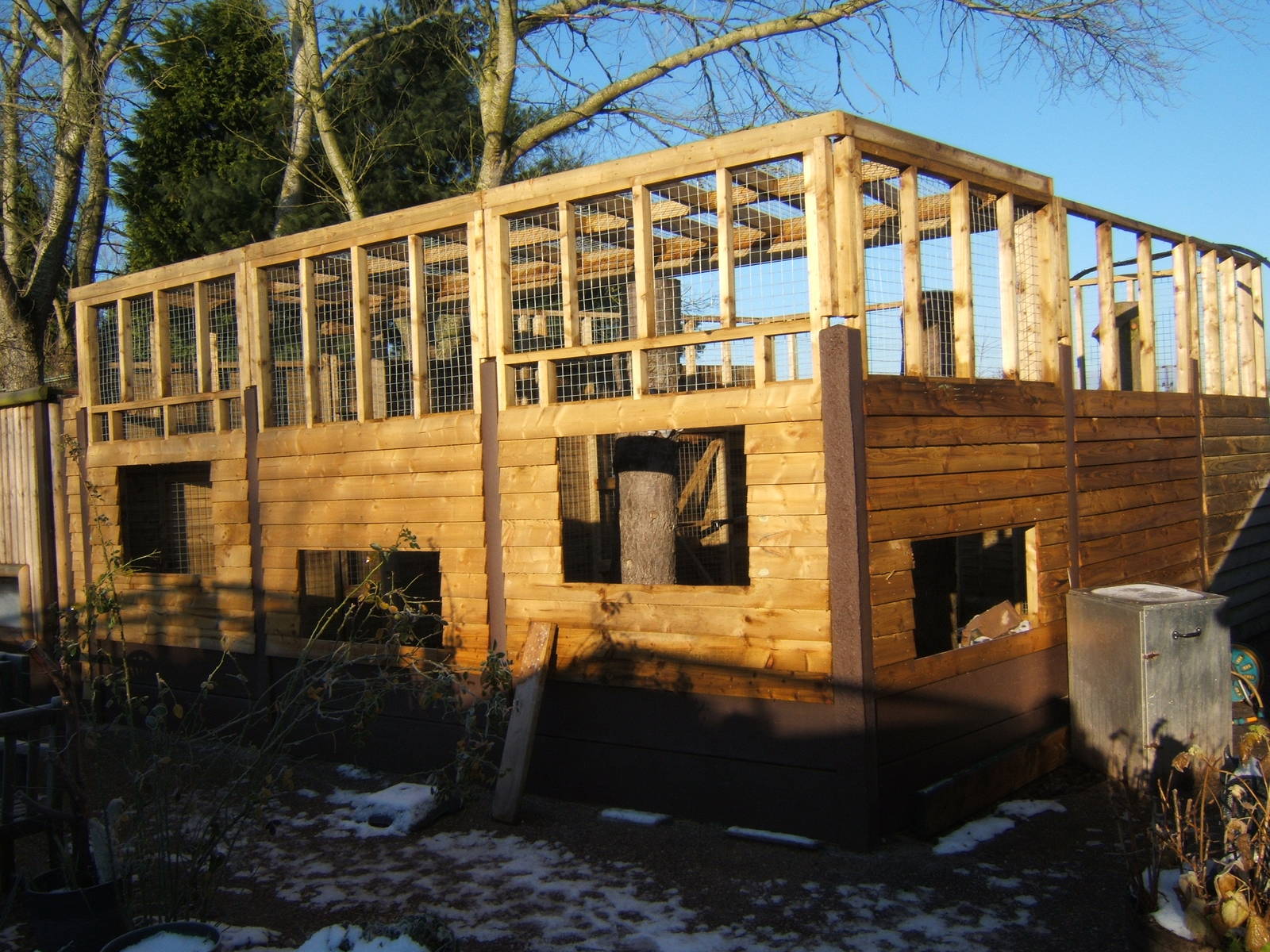 New Raccoon enclosure under construction