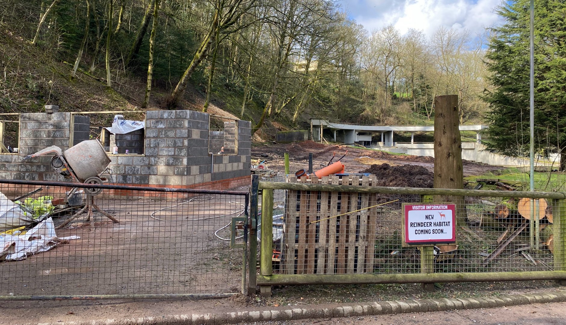 New reindeer enclosure, building and paddock work, Dudley, UK
