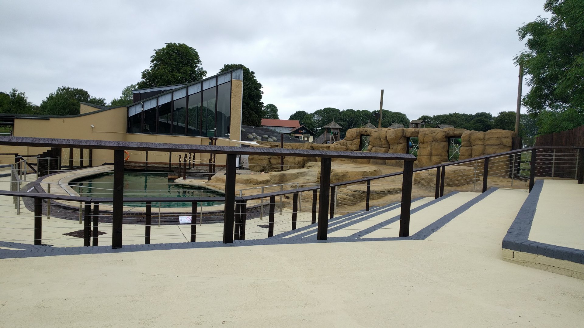 New rockwork and paint on the Sea Lion show area