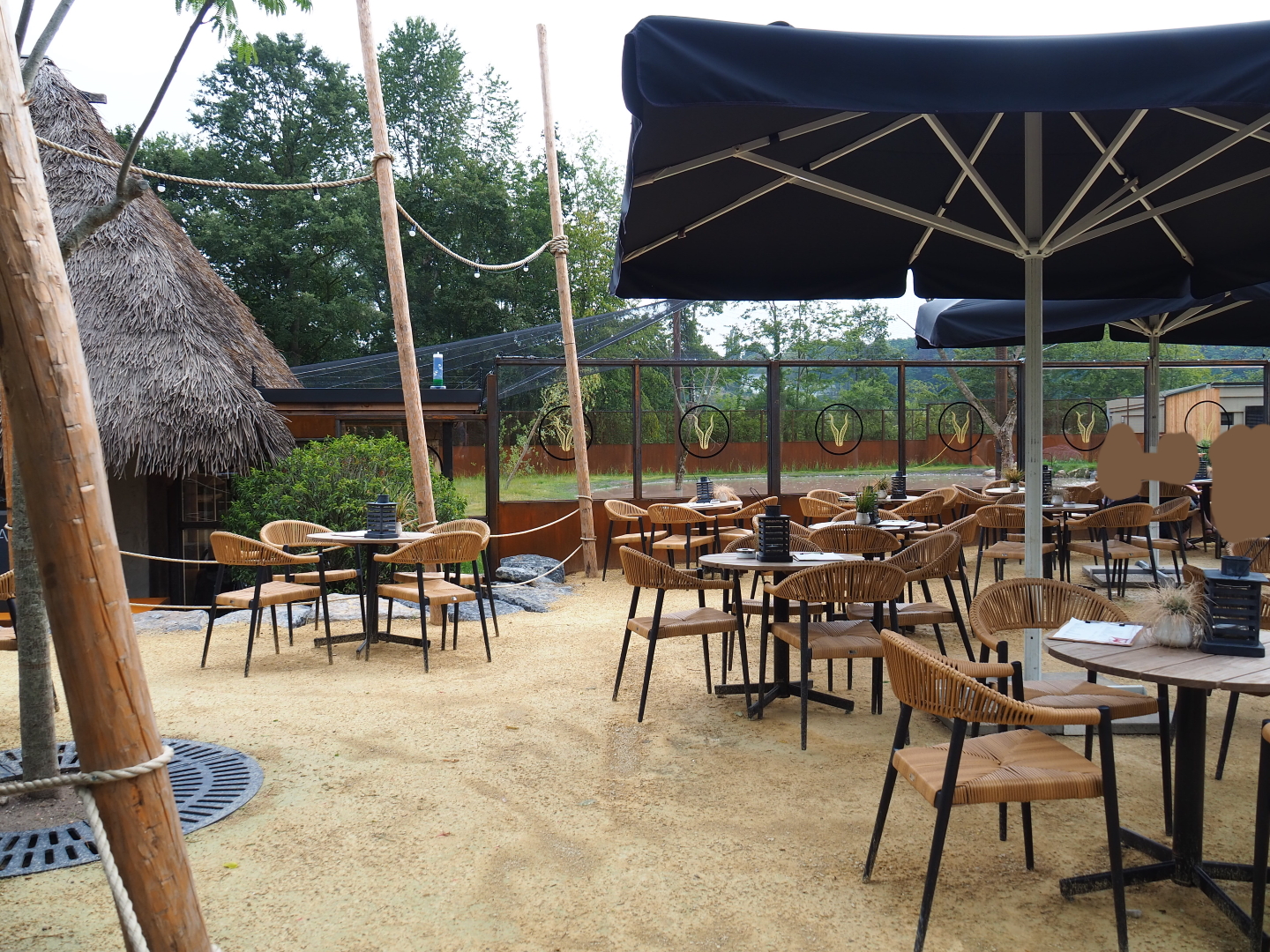 New Savanna Lodge restaurant terrace, 2019-07-21