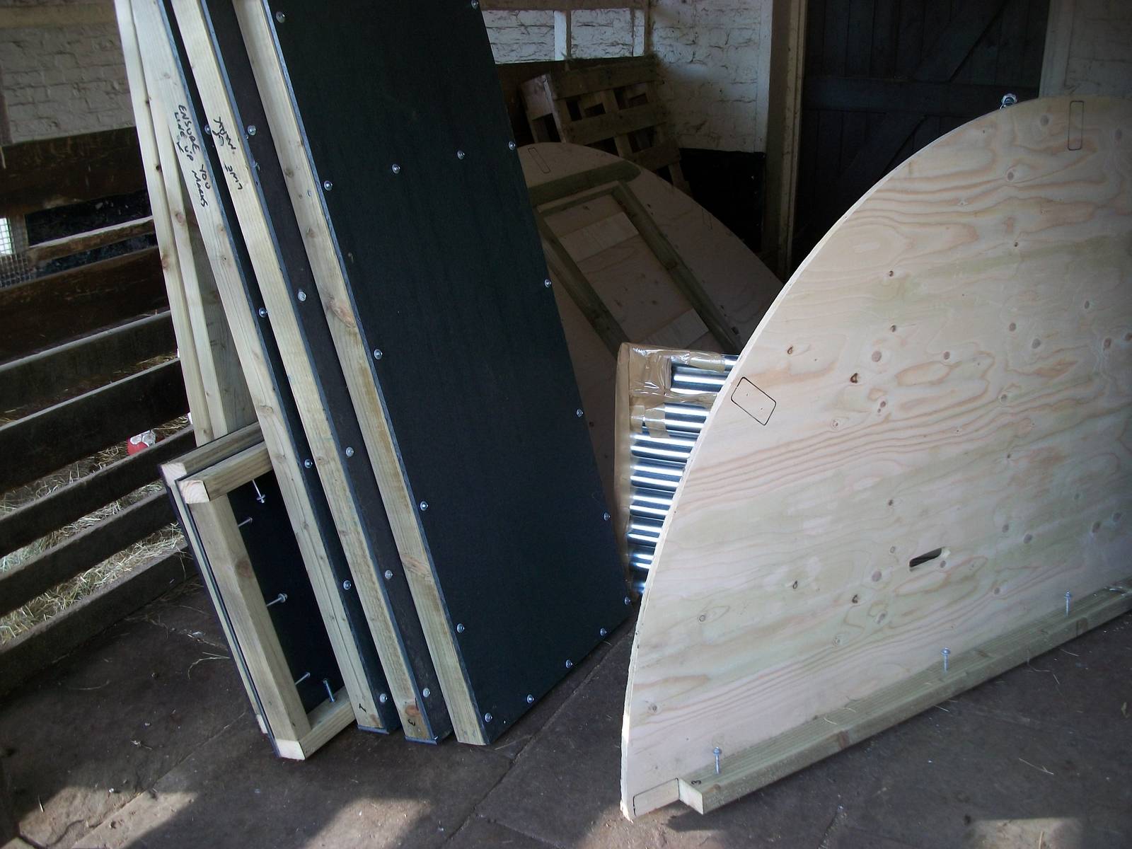 New shelter waiting to be erected