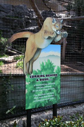 new sign at puma exhibit