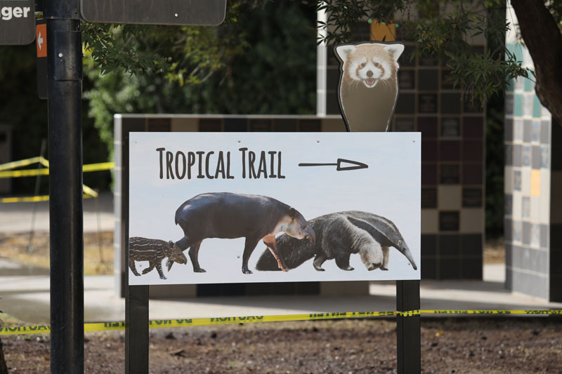 new sign at South America entry