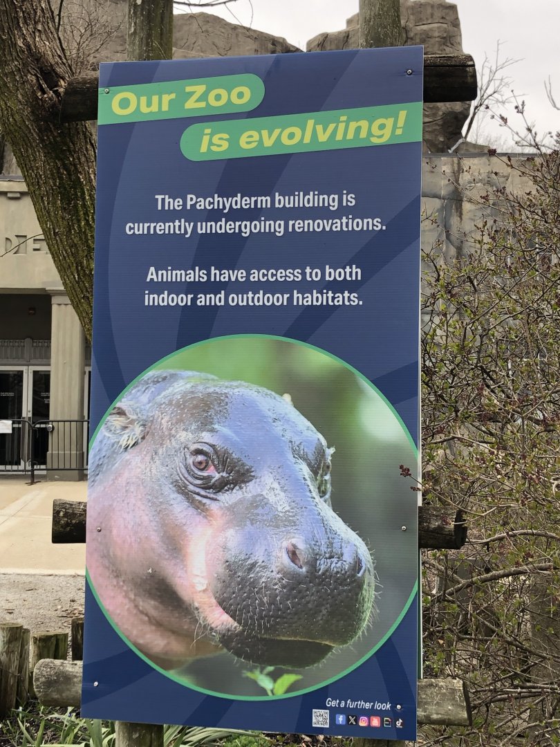 New sign by the Pachyderm House