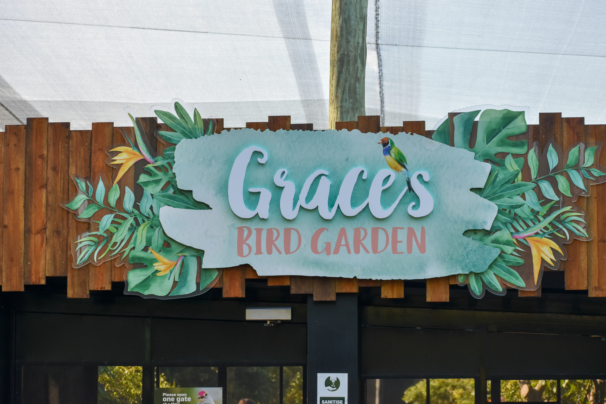 New Sign on the Rainforest Aviary