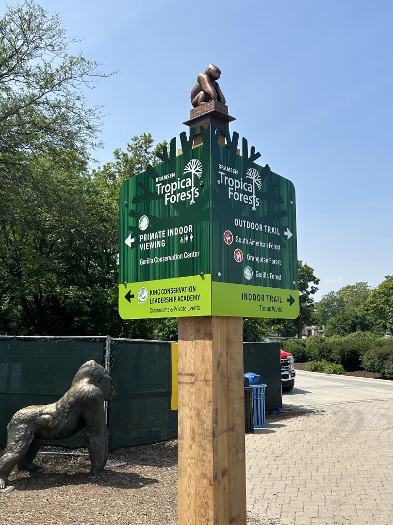 New signage for Tropical Forests