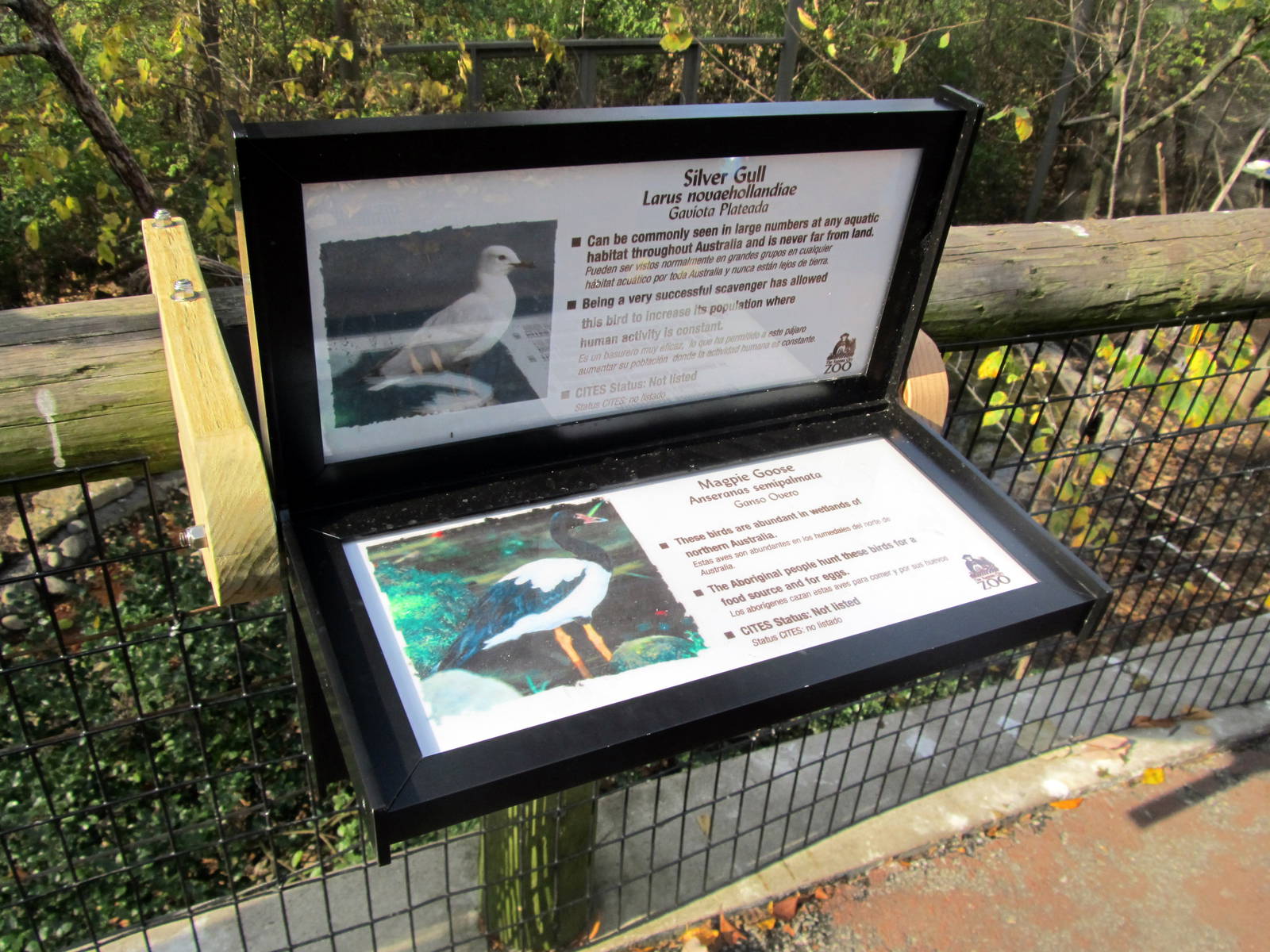 New Signage in Australian Aviary