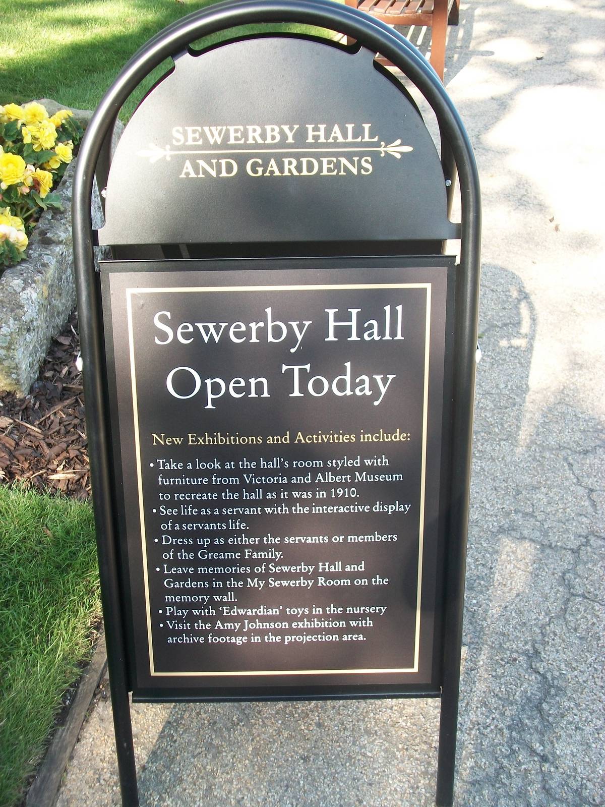 New signboard for the Hall, 9th August 2014