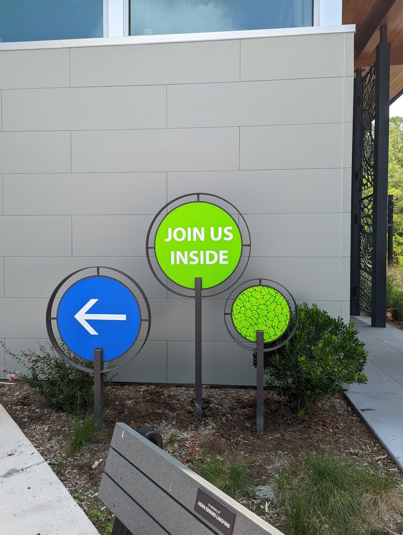 New signs outside of the hospital