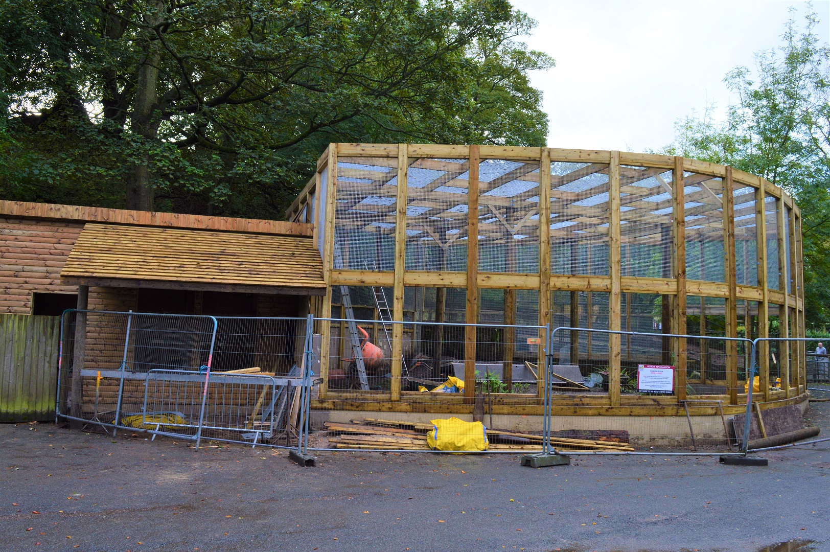 New sloth and monkey exhibit under construction