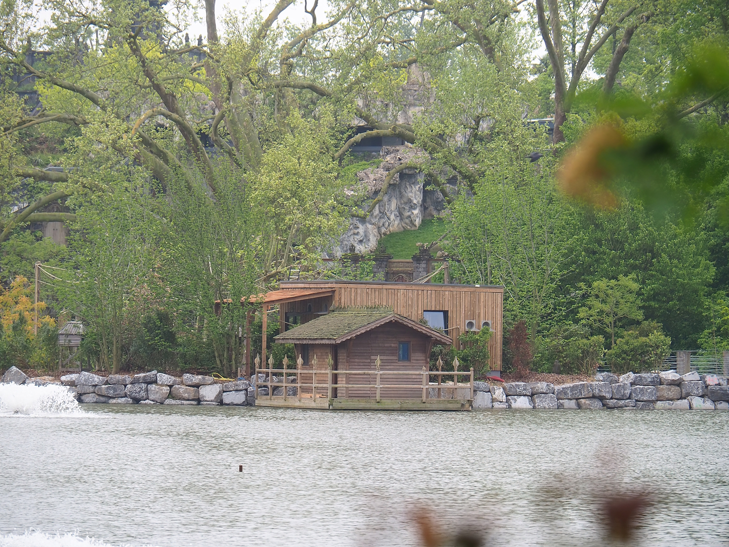 New squirrel monkey island (Currently only accessible for paid animal encounters) and floating waterfowl cabin, 2023-05-15
