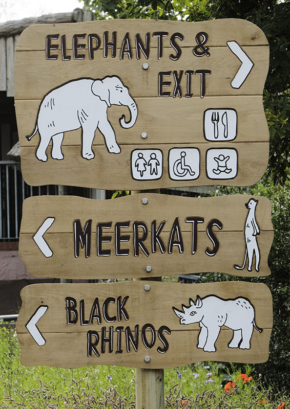 New style direction signs