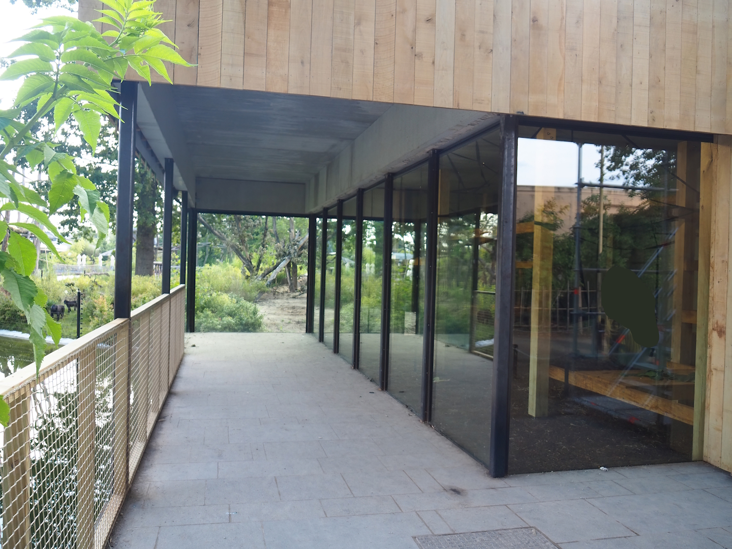 New Sulawesi crested macaque house and viewing area (Not yet finished, but monkeys have moved in), 2023-07-26