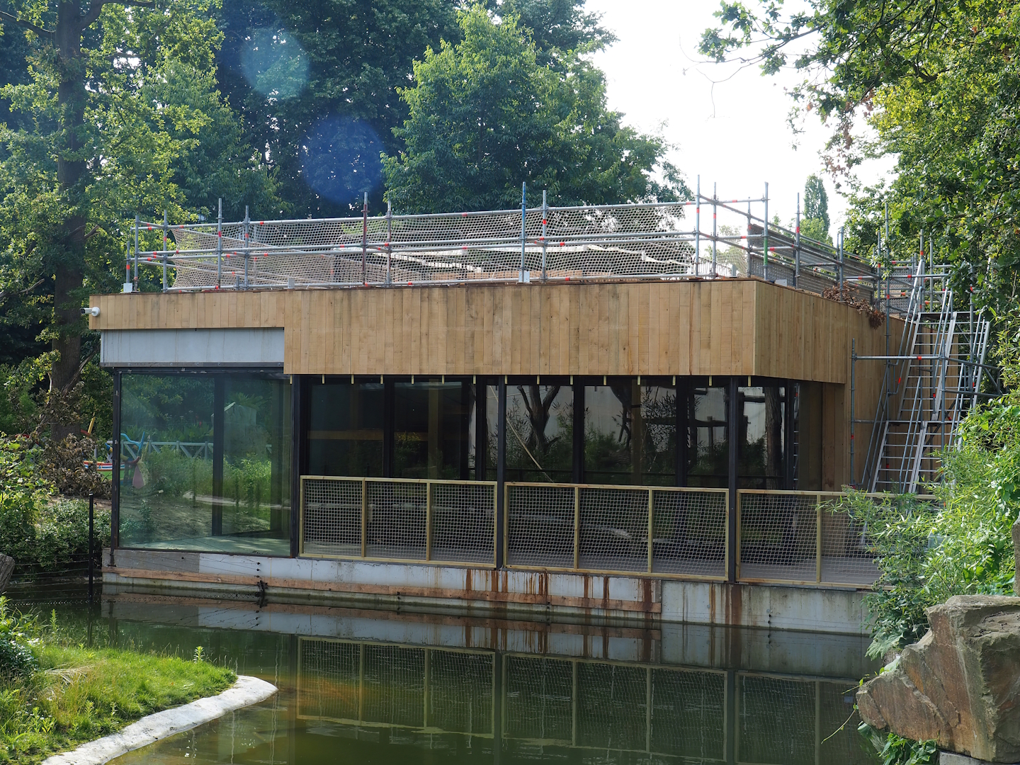 New Sulawesi crested macaque house (Not yet finished, but monkeys have moved in), 2023-07-26