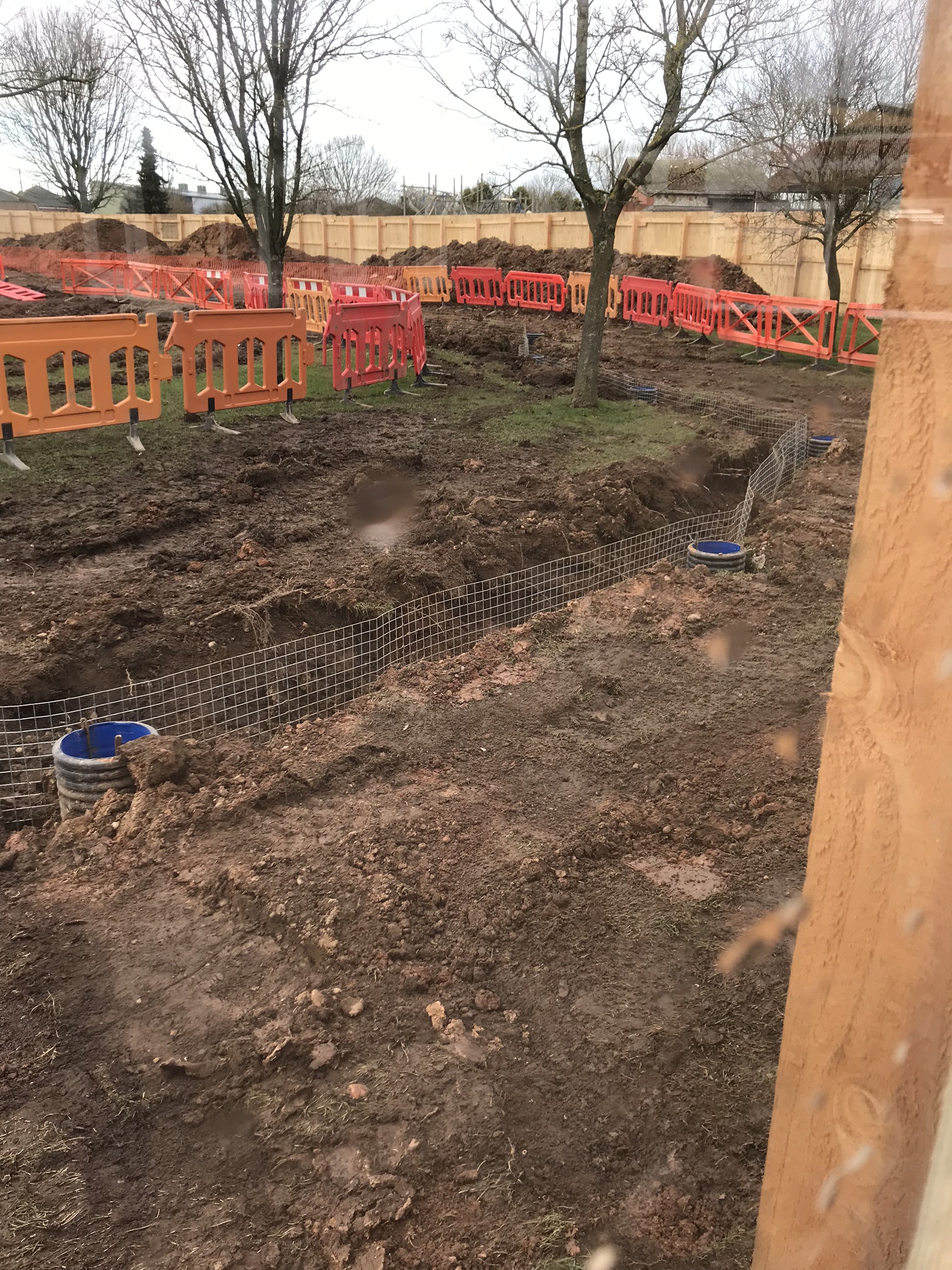 New tiger development perimeter fencing going in