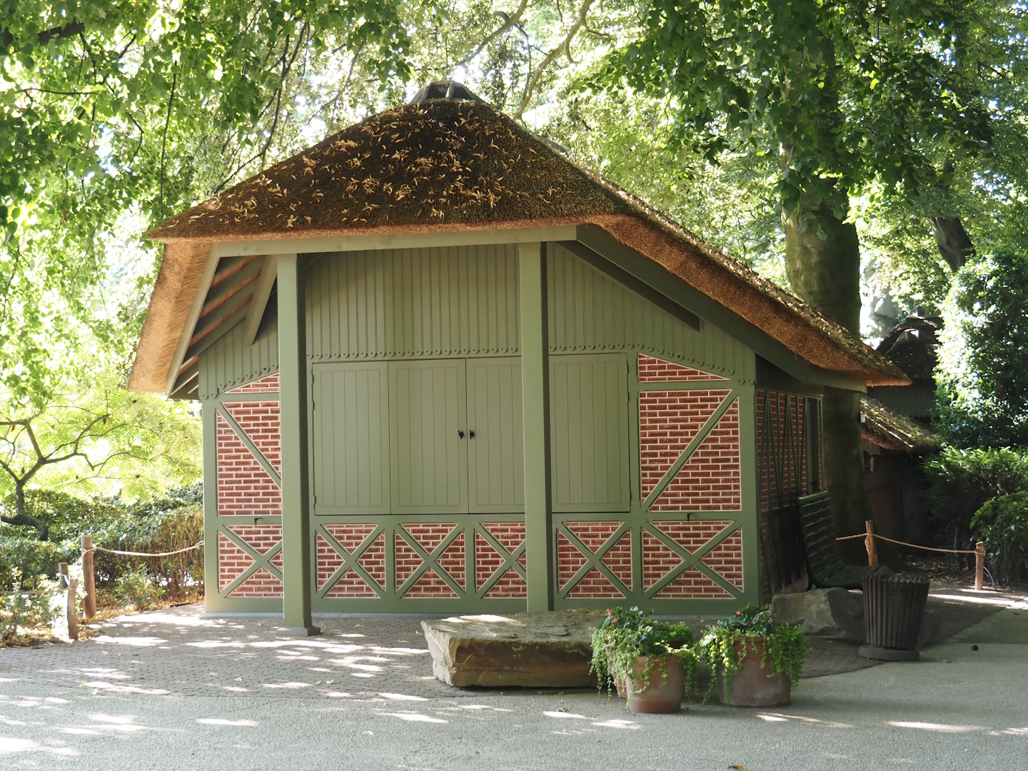 New waffle house built in style of old deer houses, 2024-07-28