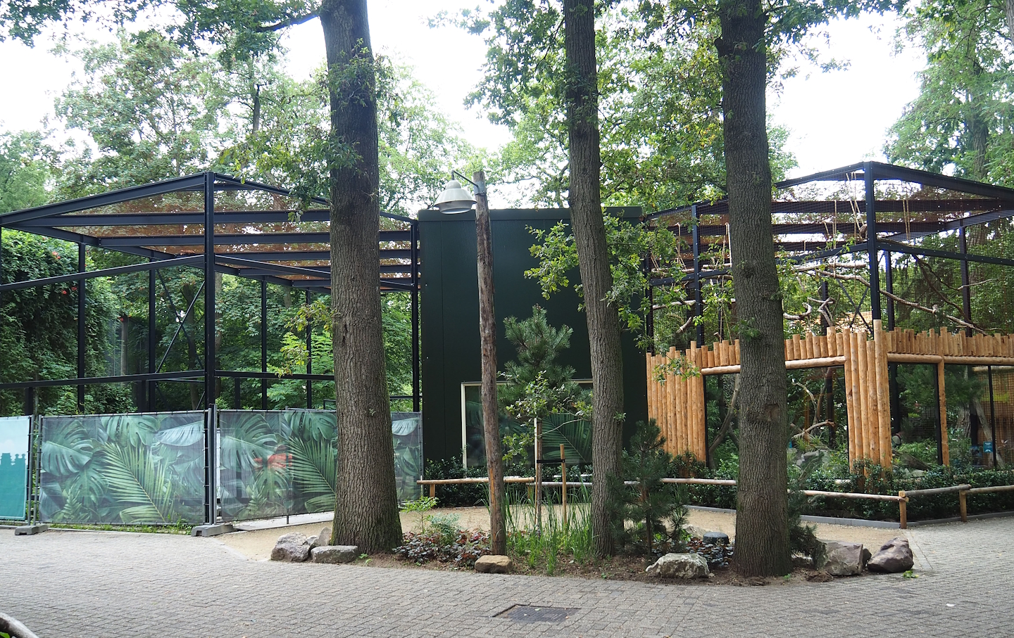 New Yellow-throated marten exhibit under construction, 2023-08-17