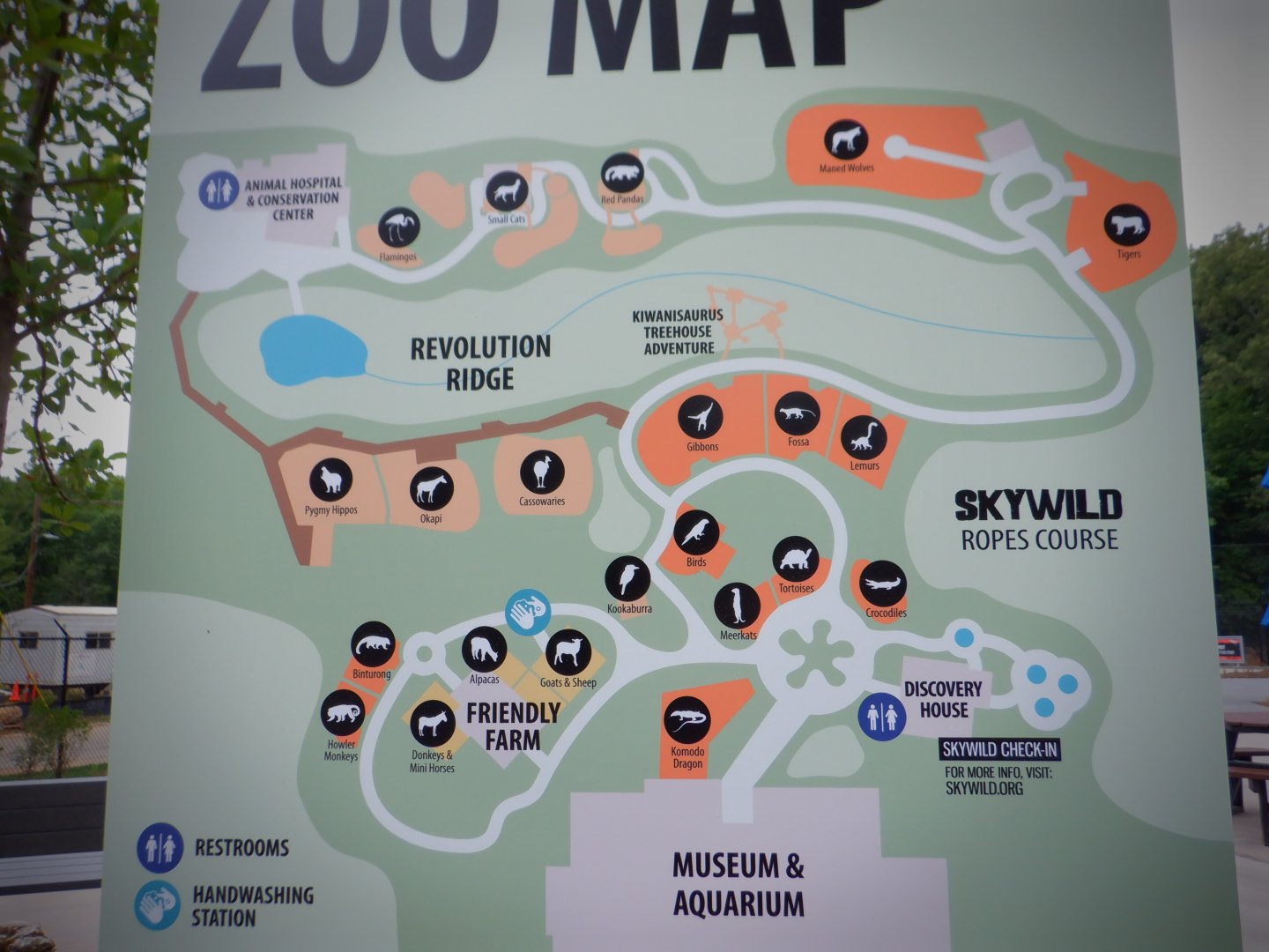 New zoo map at the Greensboro Science Center