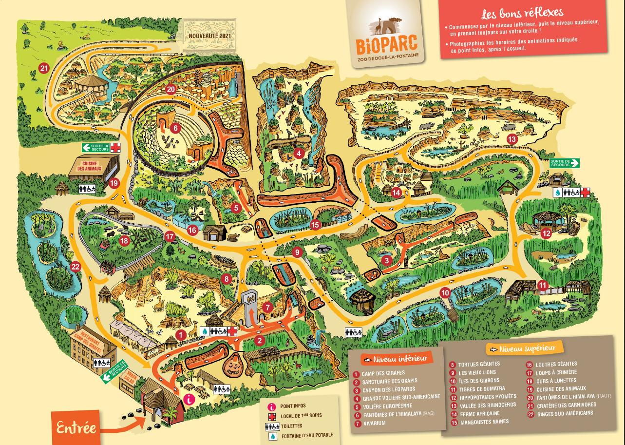 New zoo map for 2020