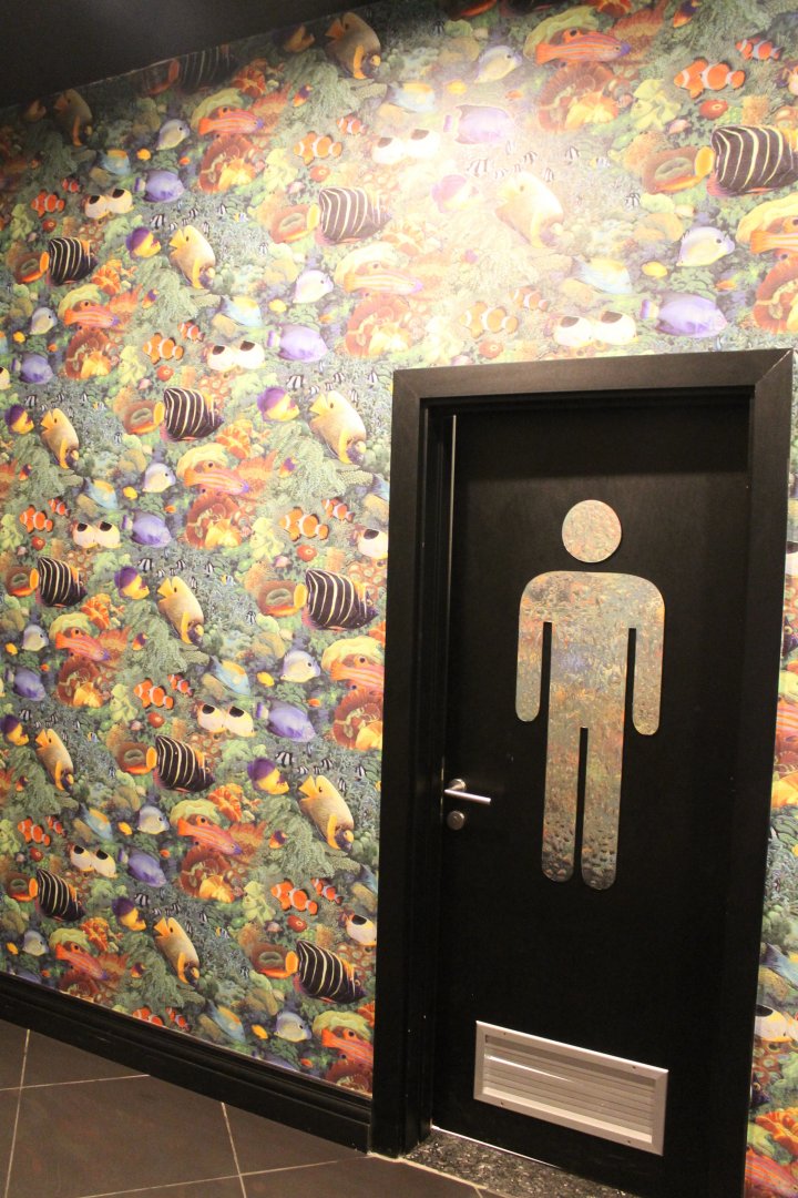 Nice wall near the toilets