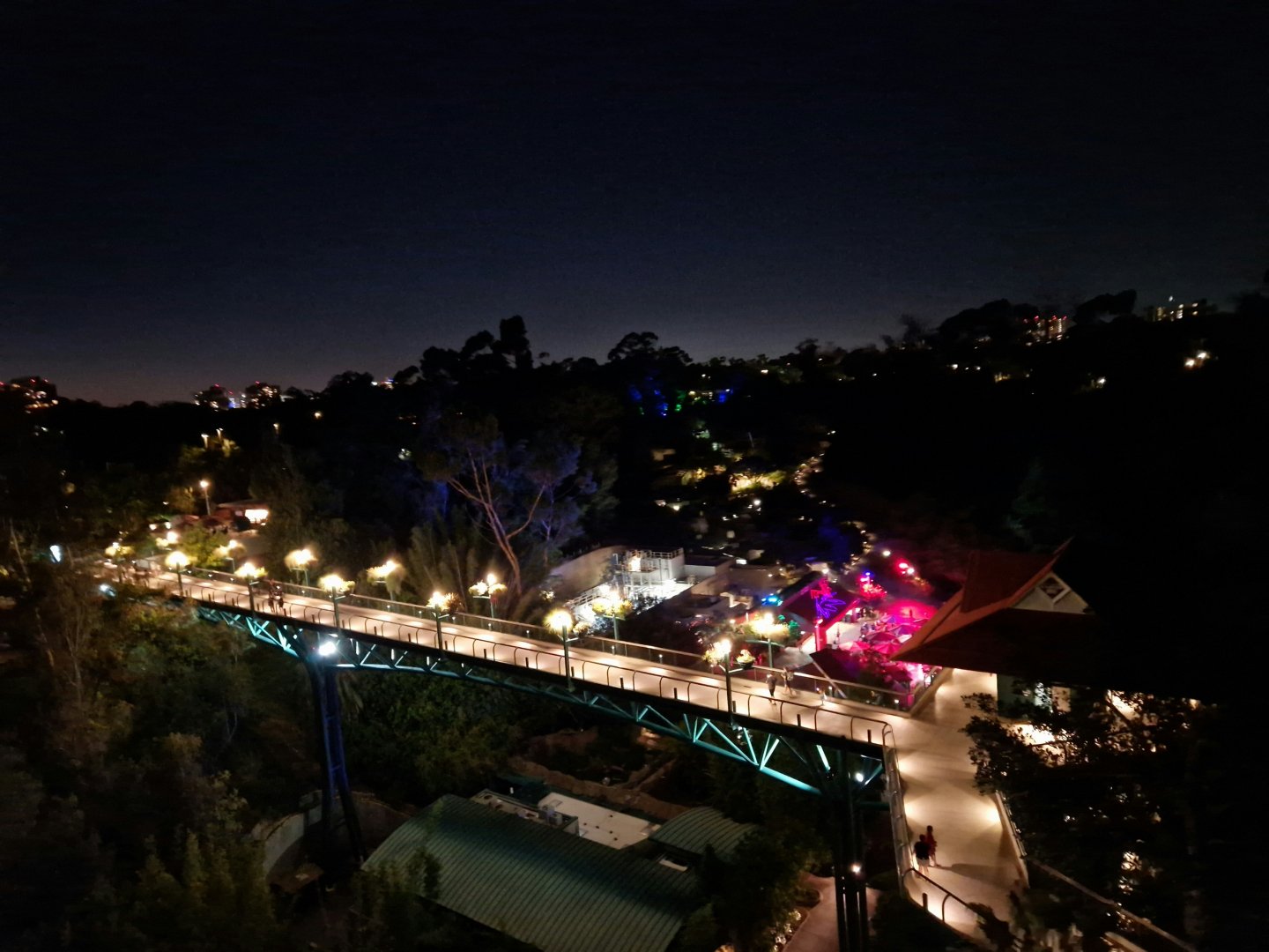 Night-time view from skyfari