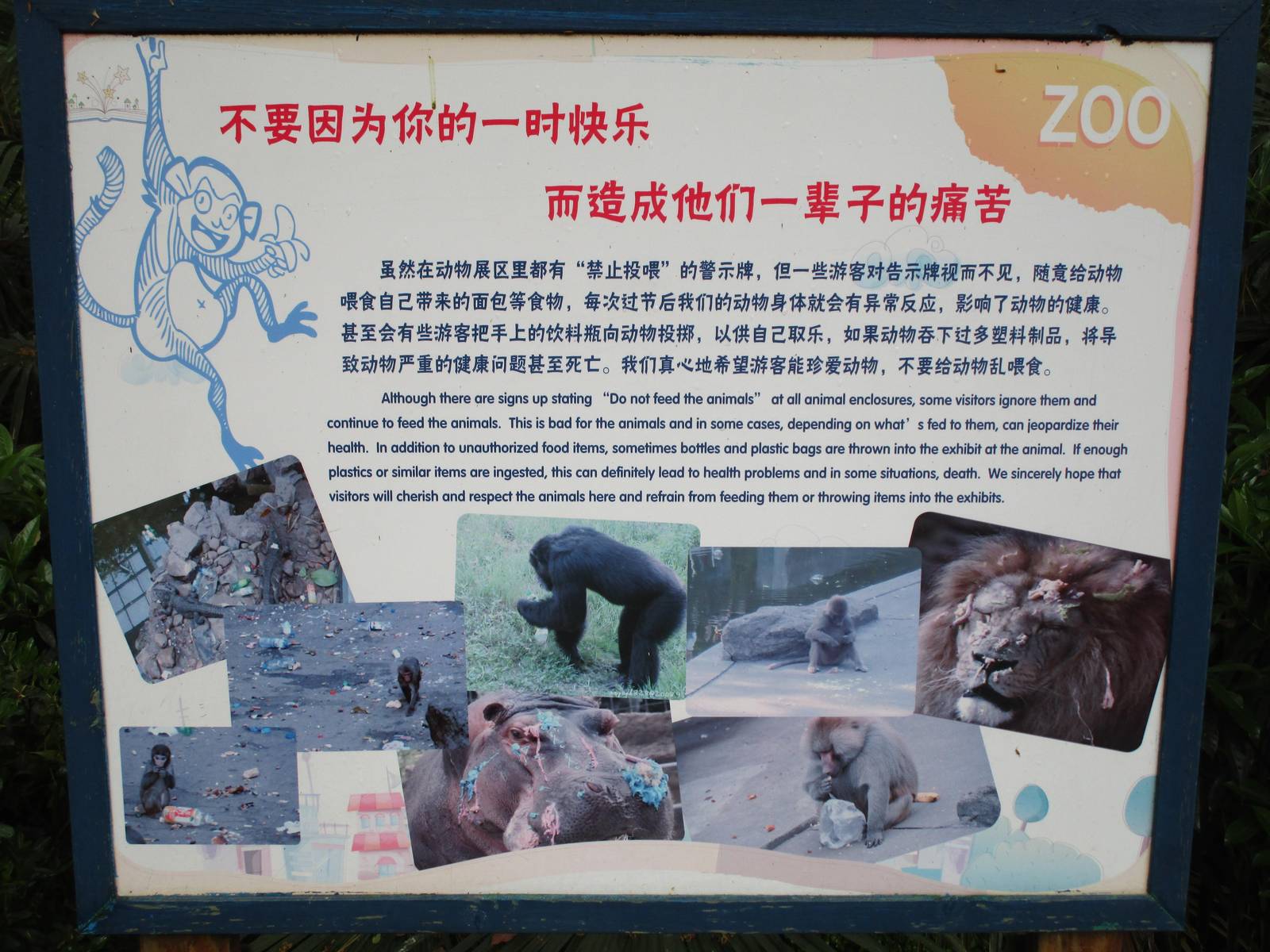 'No feeding' signage - 16/04/2016