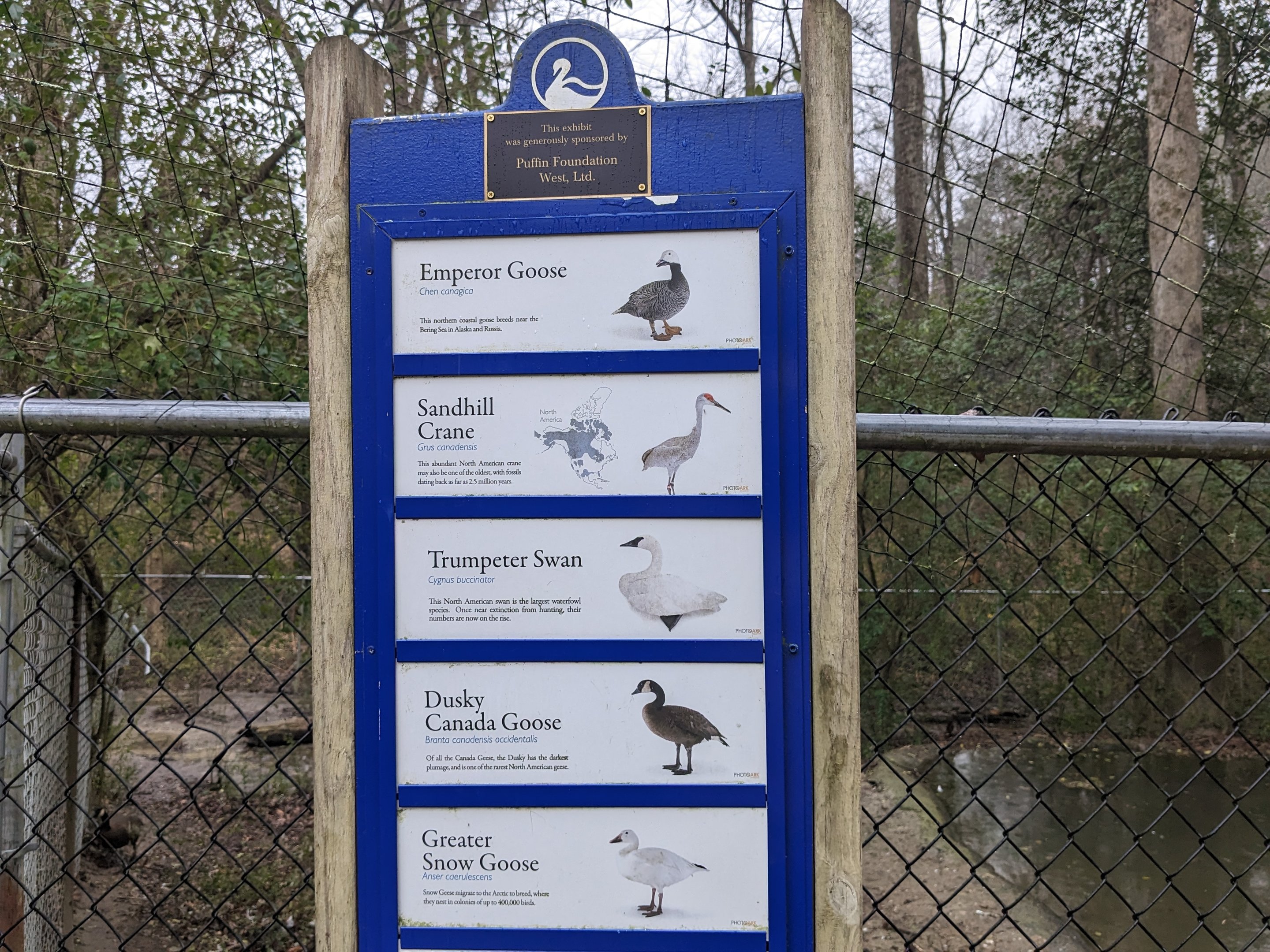 North America Aviary - sign