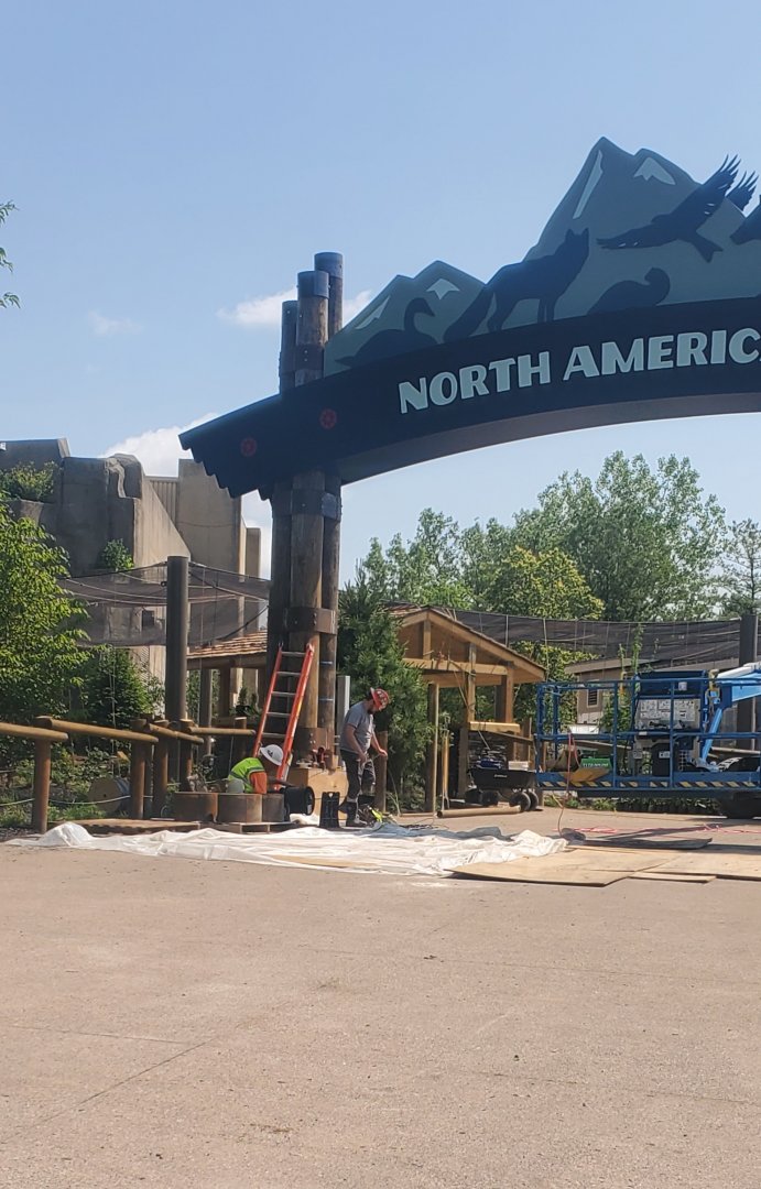 North America Trek Construction: Entrance/Aviary (Early June 2025)