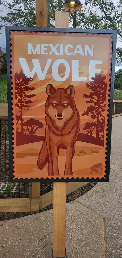 North America Trek: Mexican Wolf Signage
