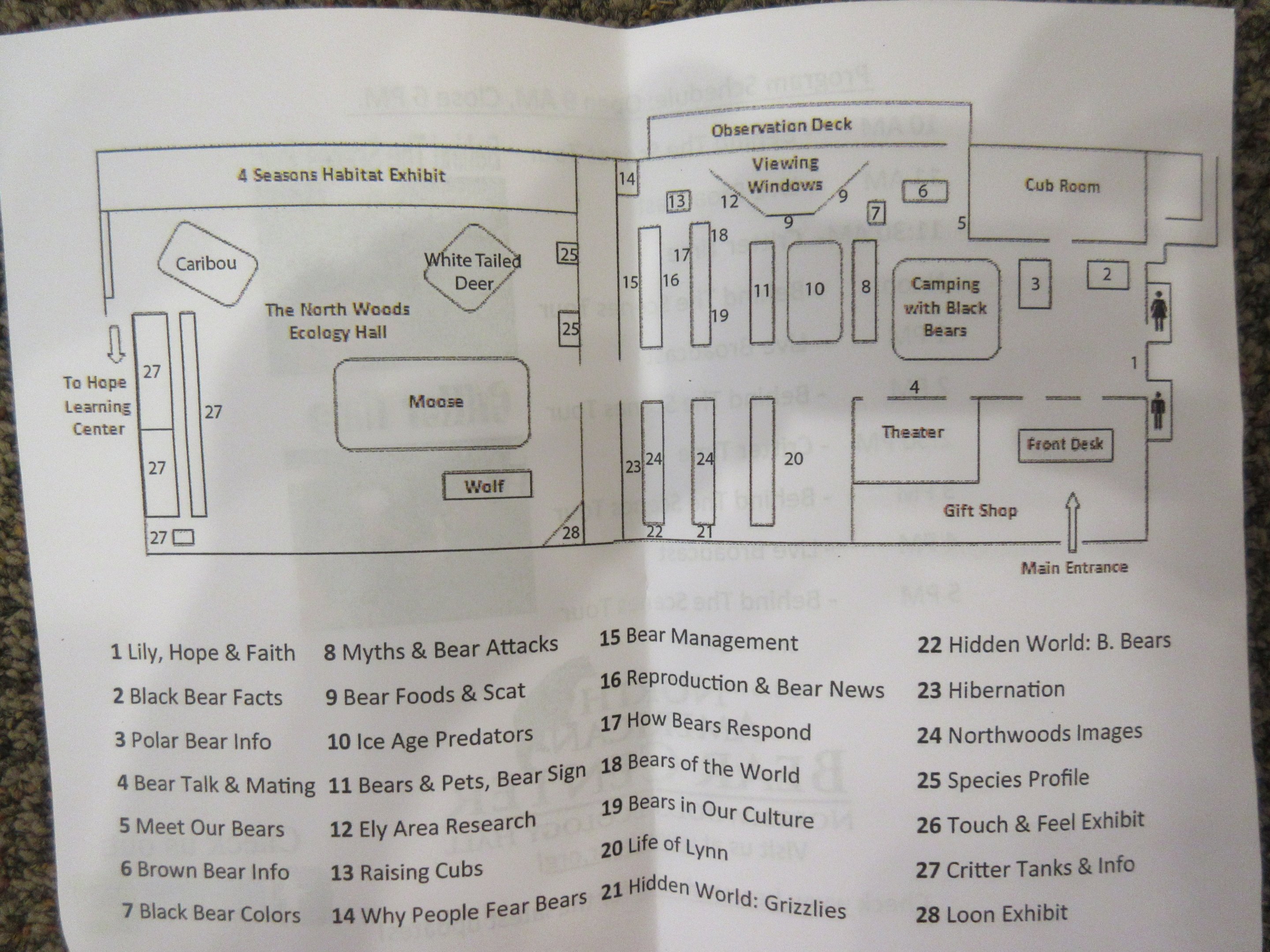 North American Bear Center - Map