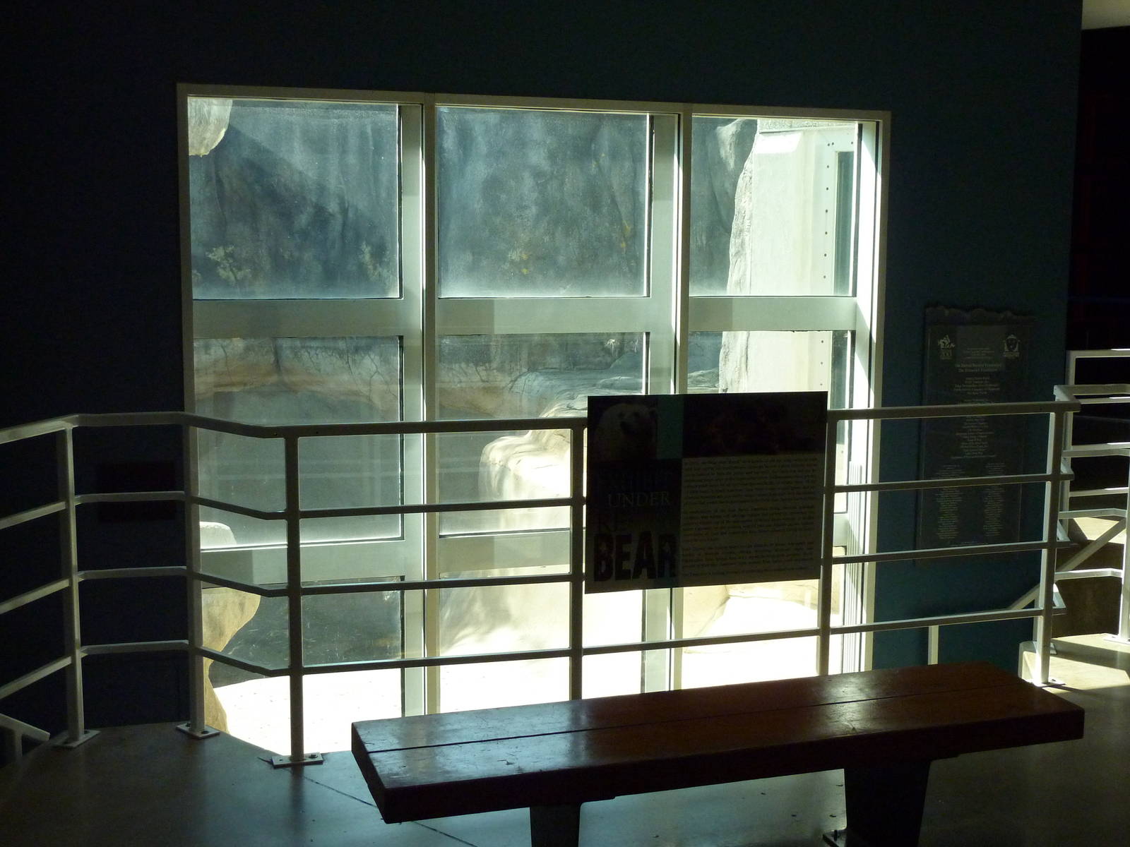 North American Living Museum -Empty Polar Bear Exhibit Viewing Window