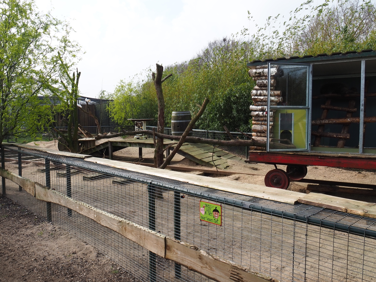 North American porcupine and black-tailed prairie dog exhibit, 2019-04-06