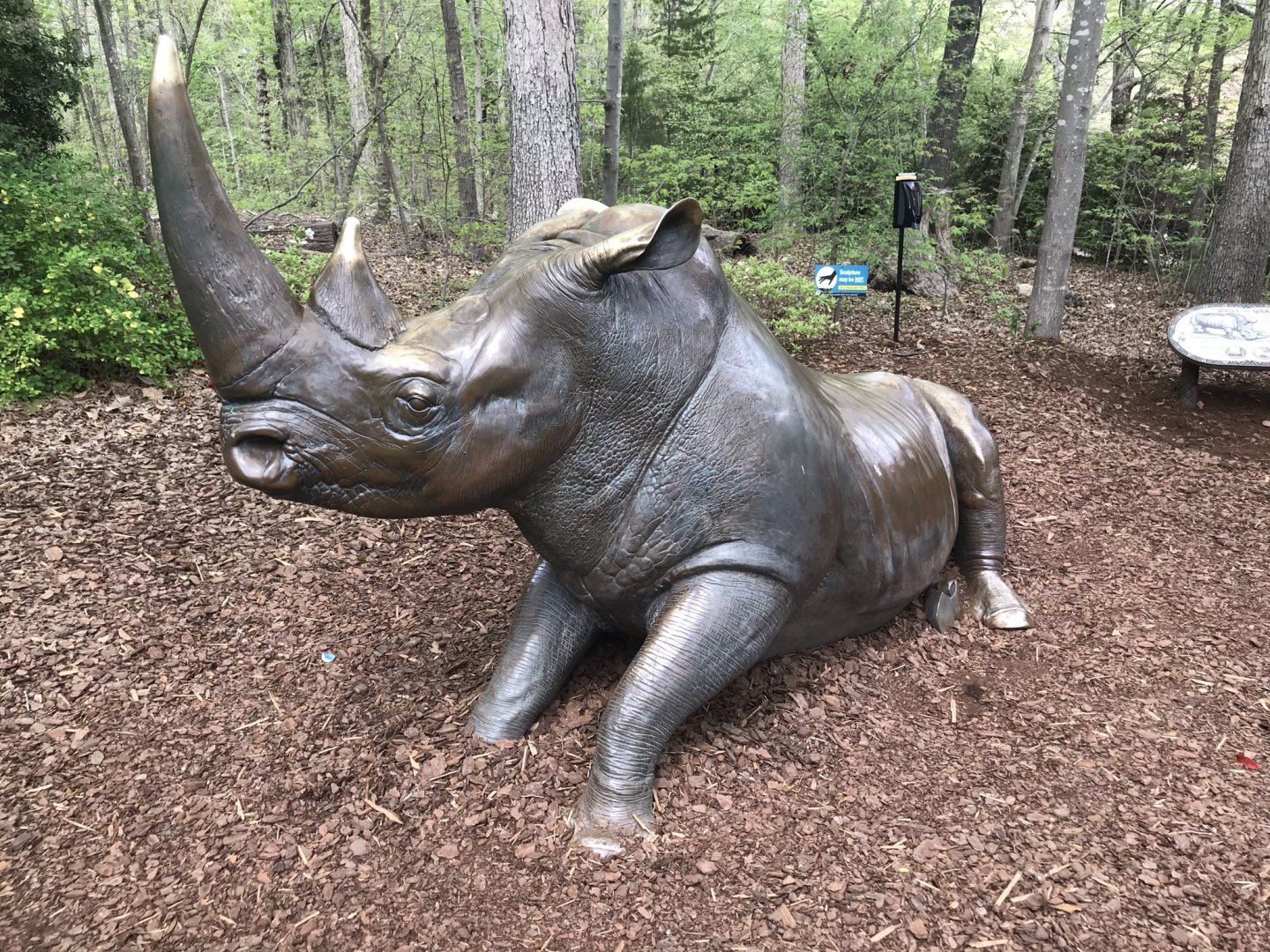 North Carolina Zoo: White Rhinoceros Statue