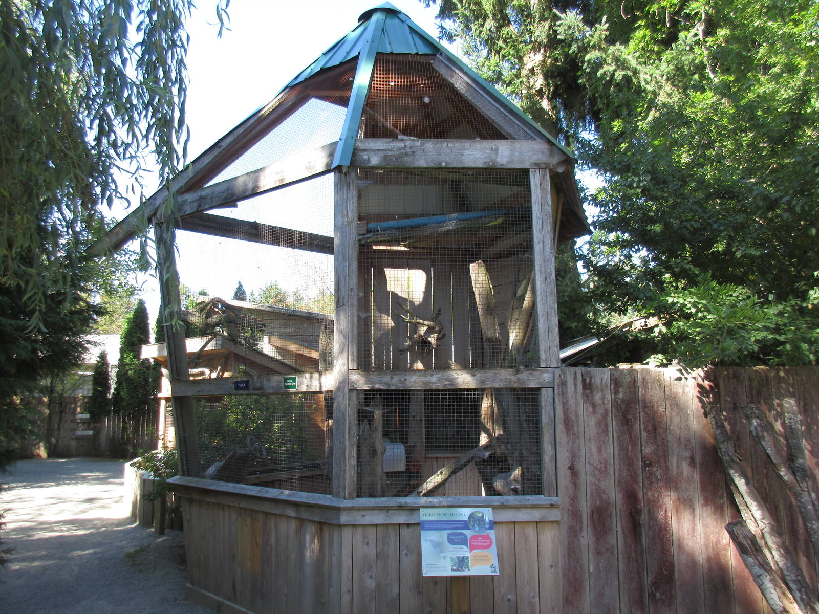 North Island Wildlife Recovery Centre - Great Horned Owl Exhibit