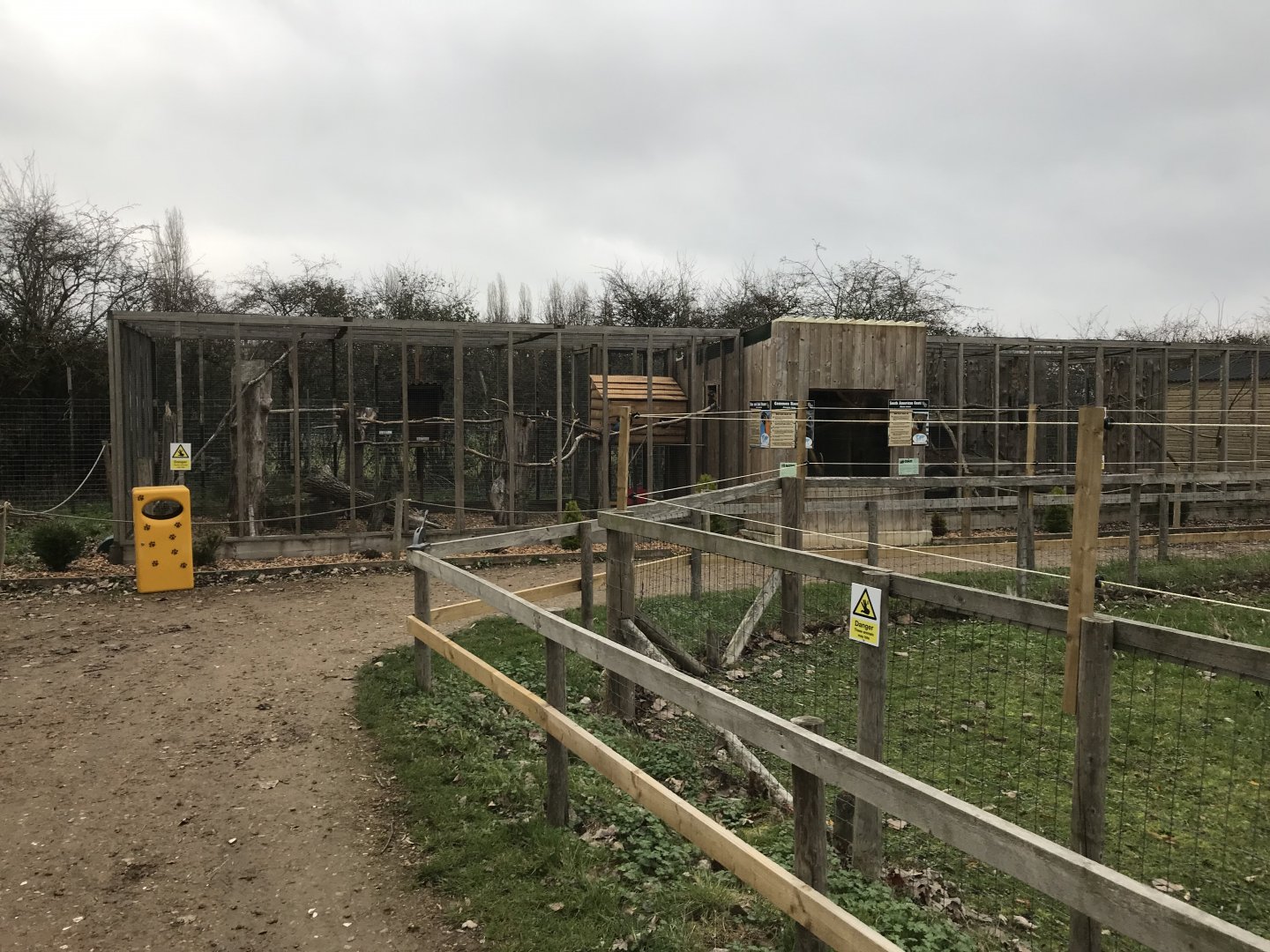 Northern raccoon and South American coati enclosures 241118
