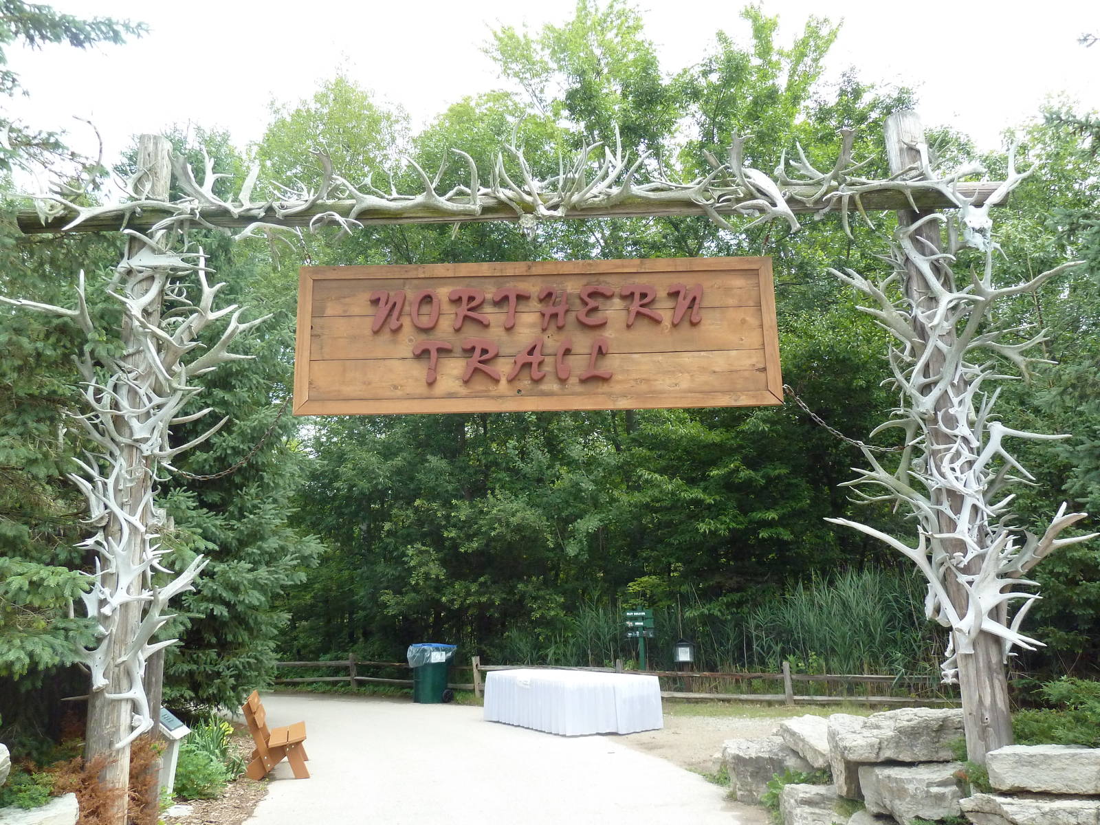 Northern Trail - Entrance Sign (antlers galore!)