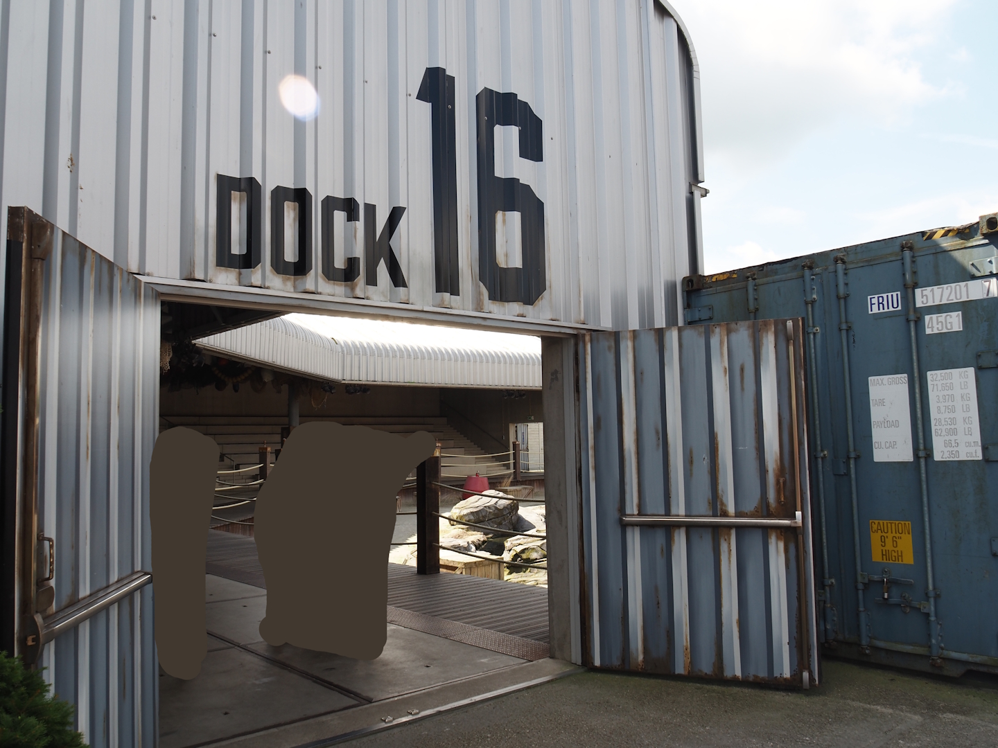 Nortica Hafên port themed area - Former sea lion theater, now part of Harbor seal exhibit , 2024-06-23