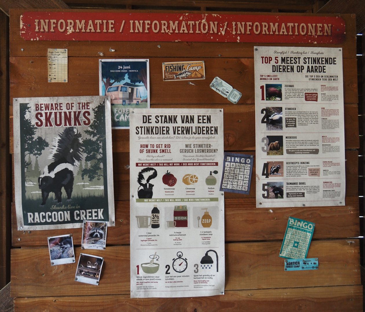 Nortica - Raccoon Creek sawmill skunk signage, 2024-06-23