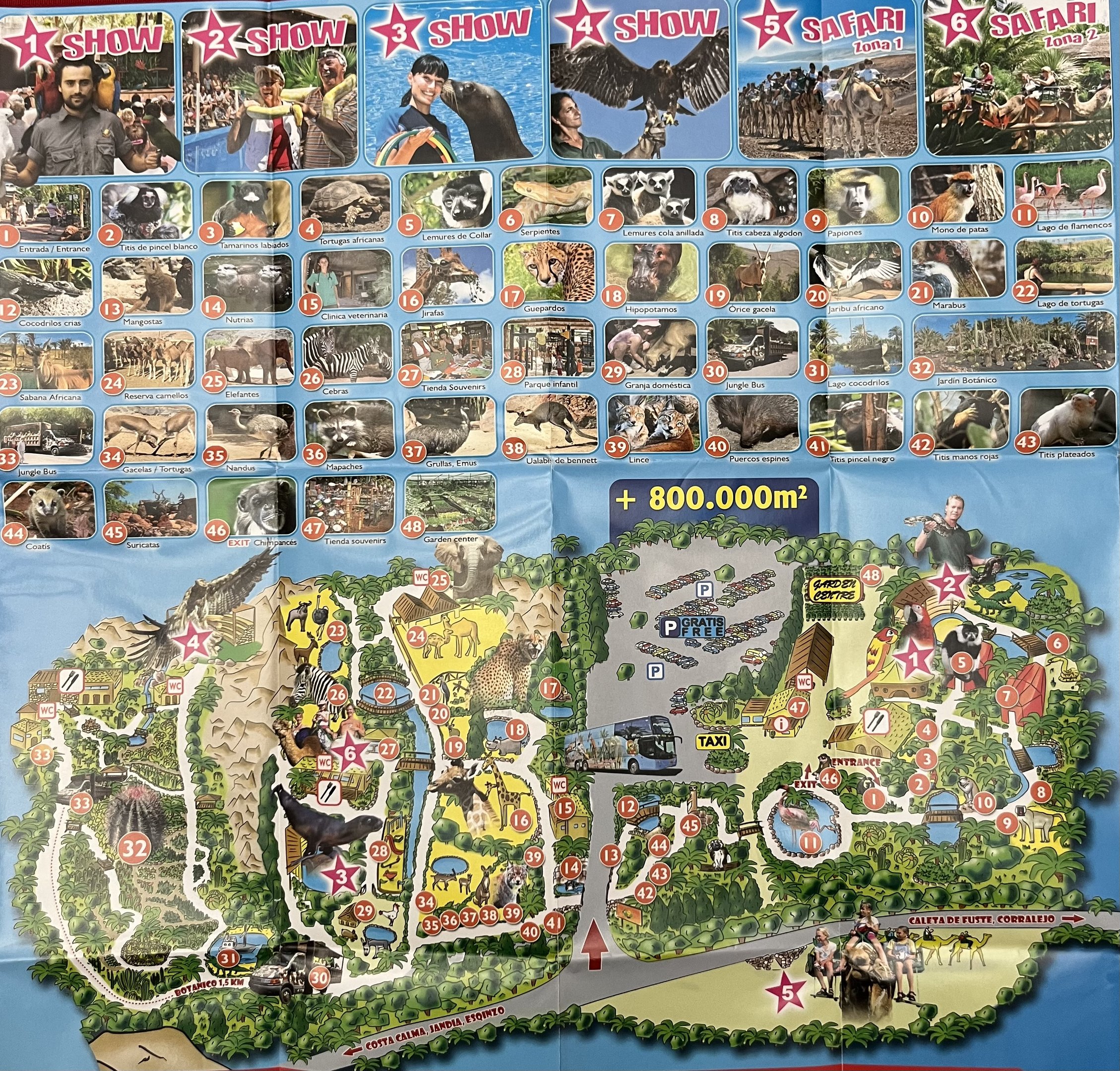 Oasis Park Zoo Map - undated