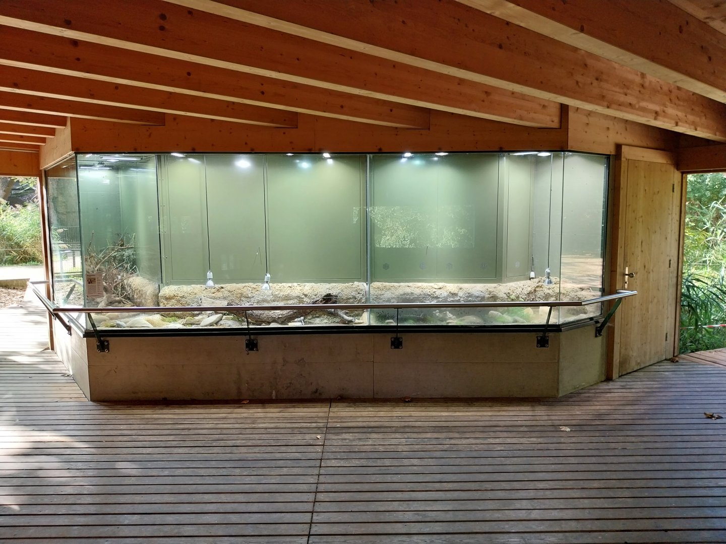 Observation cabin - European grass snake exhibit