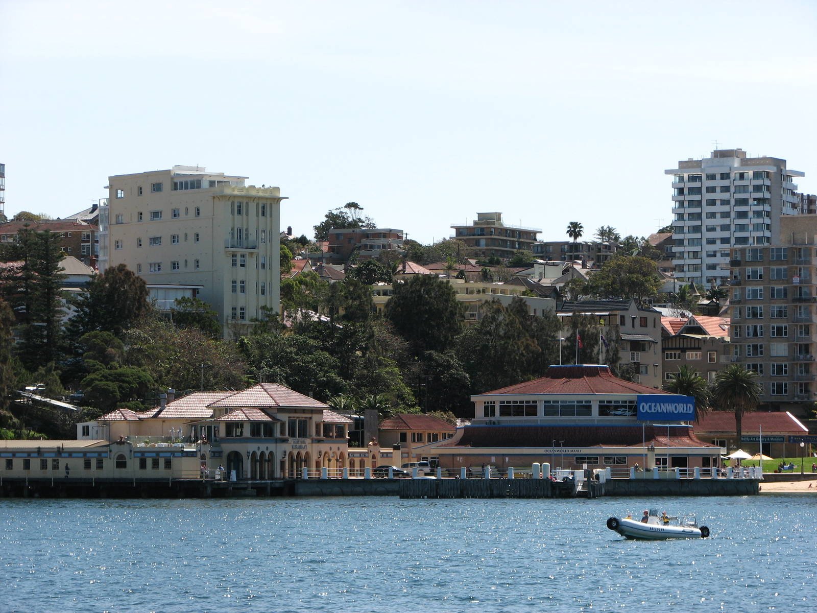 Oceanworld Manly - Aquarium seen from the approaching Manly ferry