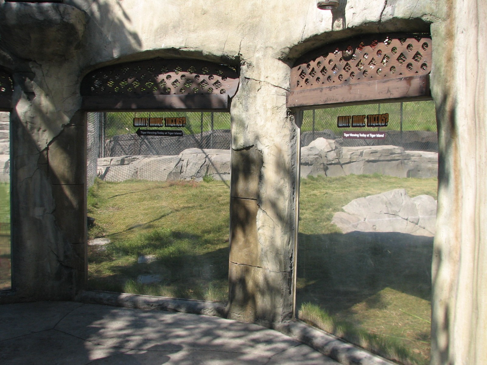 Odins Temple of the Tiger - Second Exhibit Viewing Windows