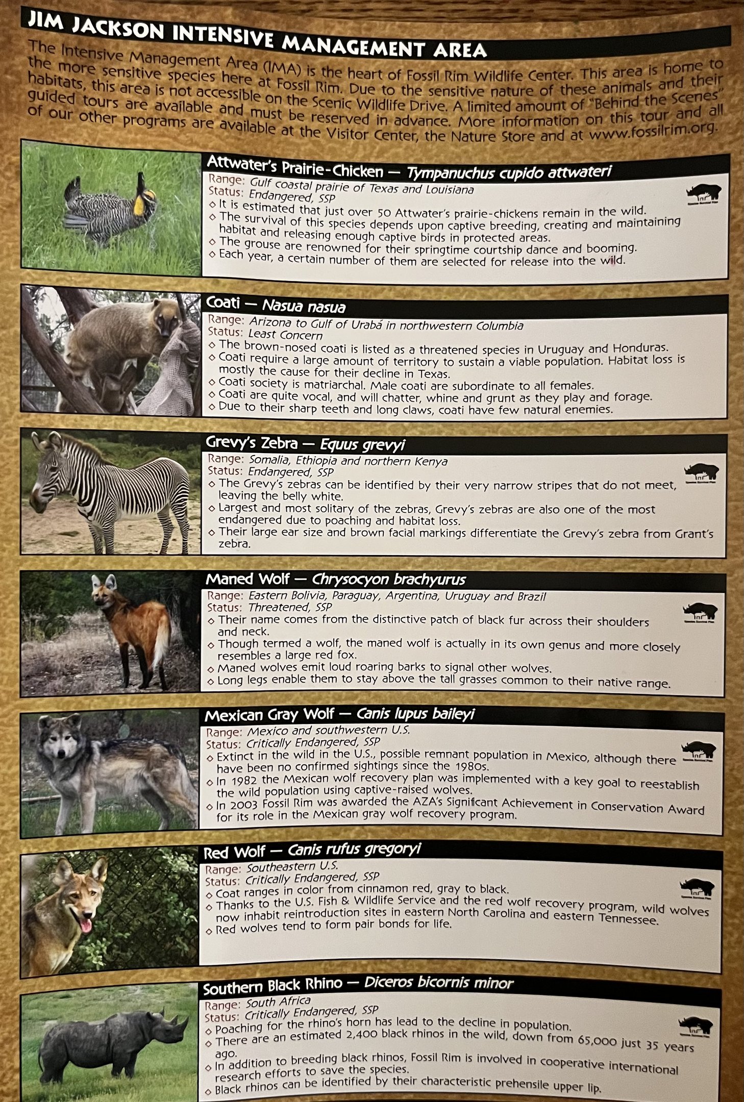 “Off-Show” Species List - 2015