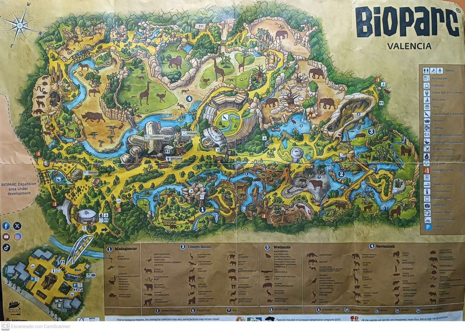 Oficial map April 2025 Bioparc Valencia